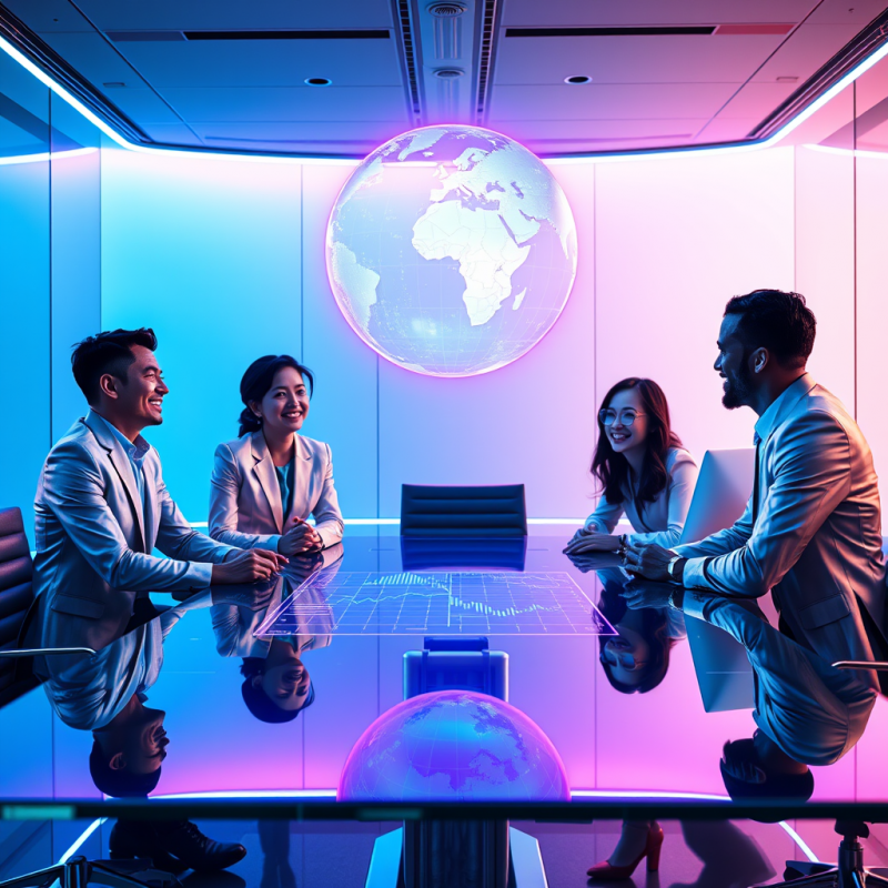 Diverse Team of Professionals Engages in a Lively