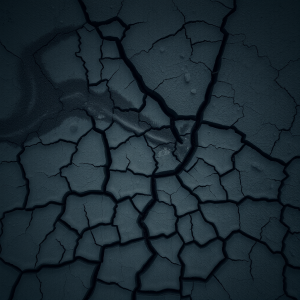 Dried River Bed Mud Cracks Aerial View