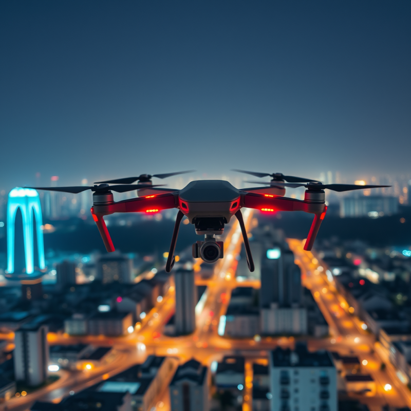 Drone Flying Over Landscape Aerial Photography Tech