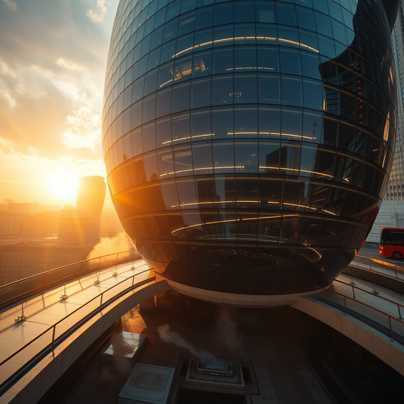 Drone Shot at Golden Hour Capturing the Underside of a ...