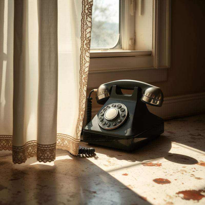 Dusty 1947 Chrome-and-ebony Rotary Phone