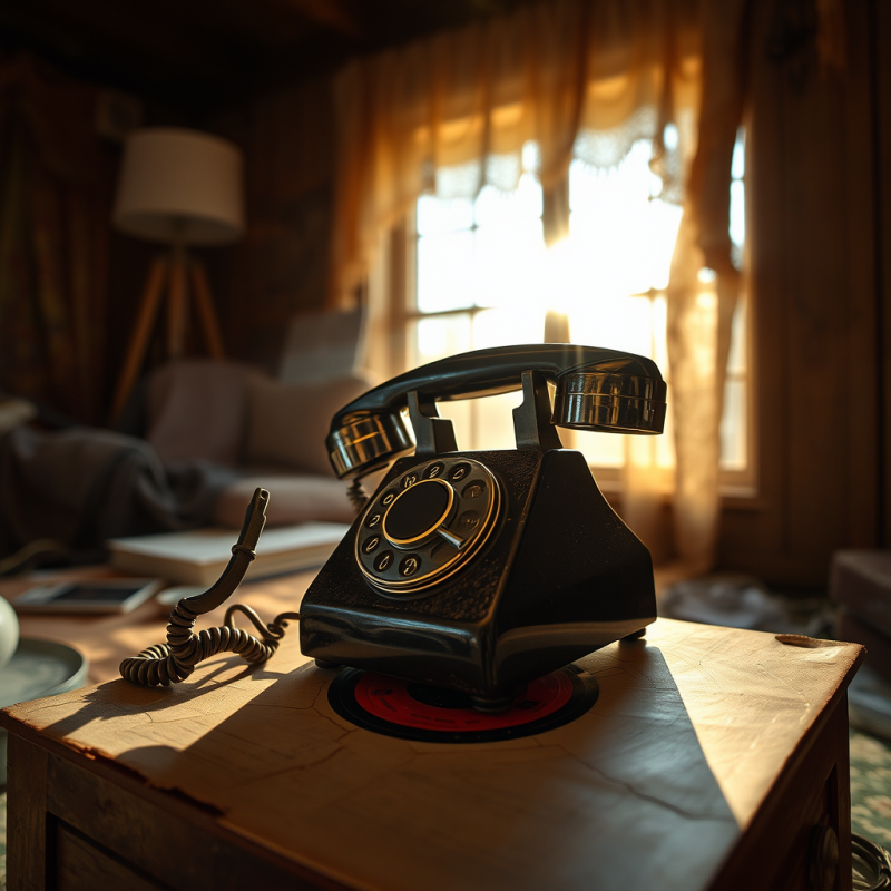 Dusty 1960s Rotary Dial Telephone Perched Precariously ...