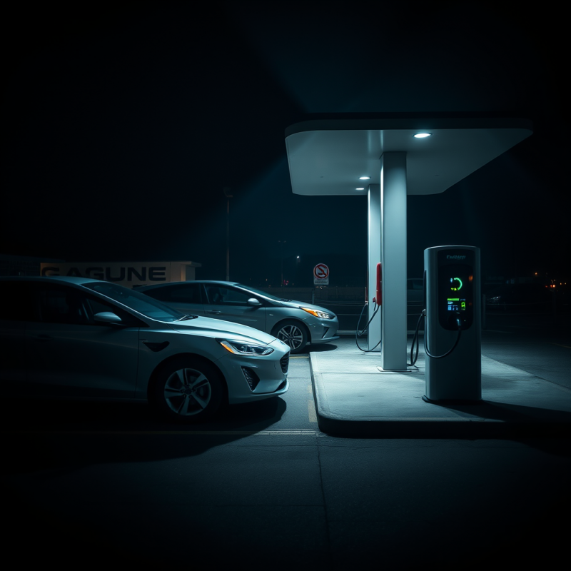 Electric Car Charging At Station Sustainable Transport