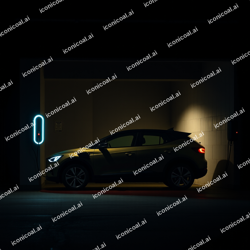 Electric Vehicle Charging In Modern Garage Sustainable