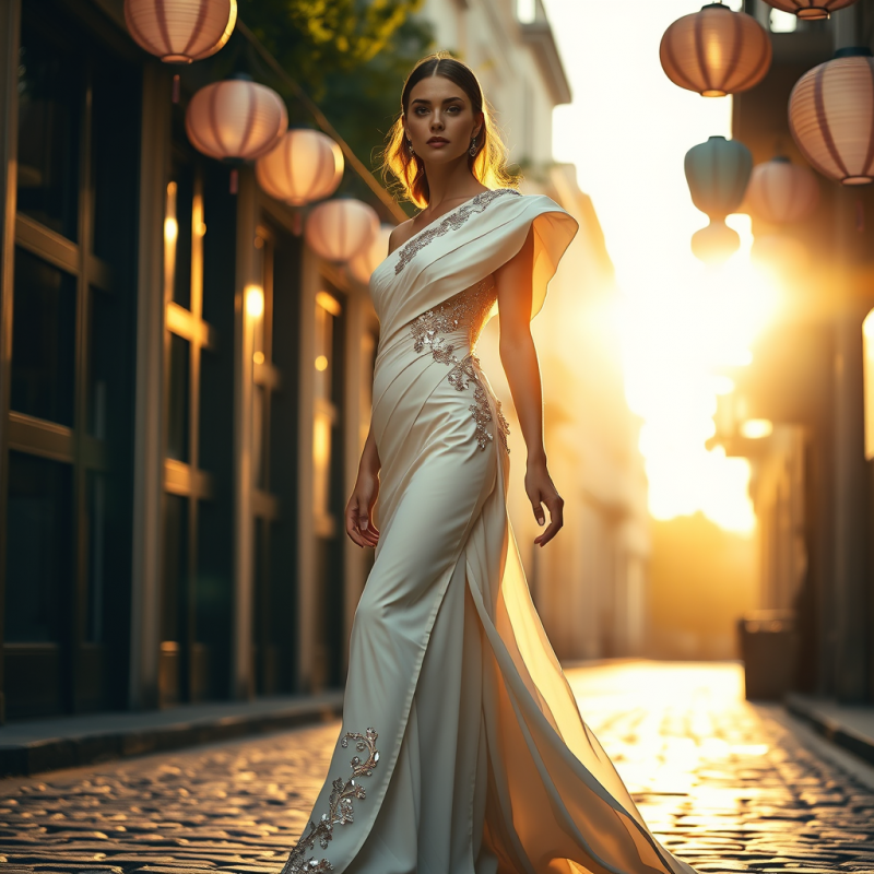 Fashion Model in a Sculptural