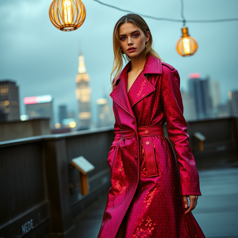 Fashion Model in a Shimmering