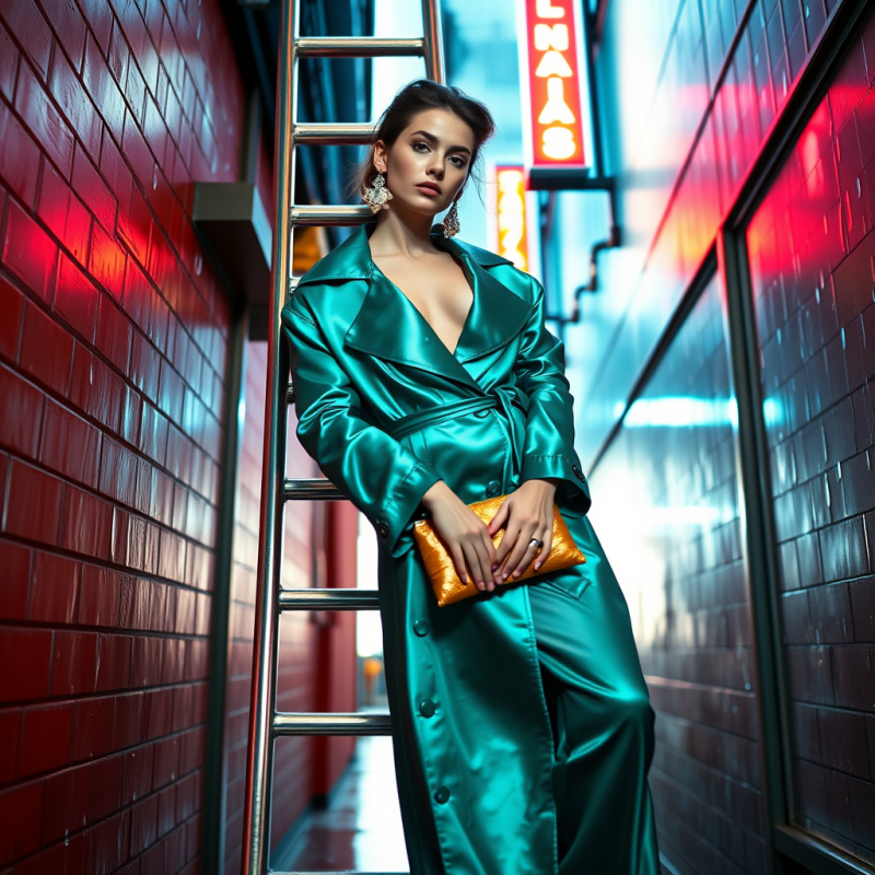 Fashion Model in a Shimmering