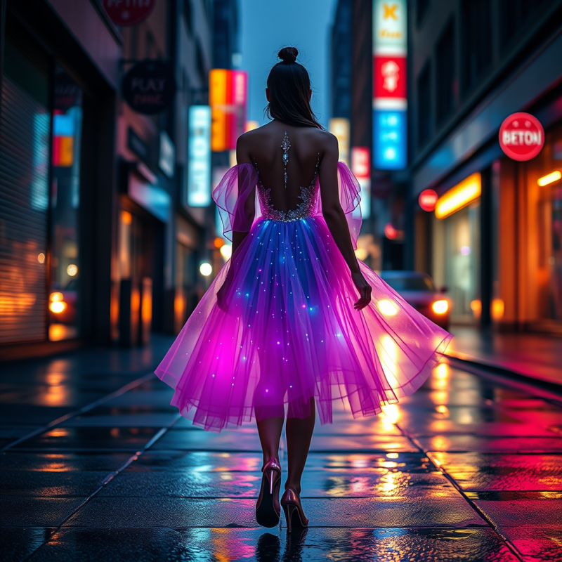 Fashion Model in a Translucent