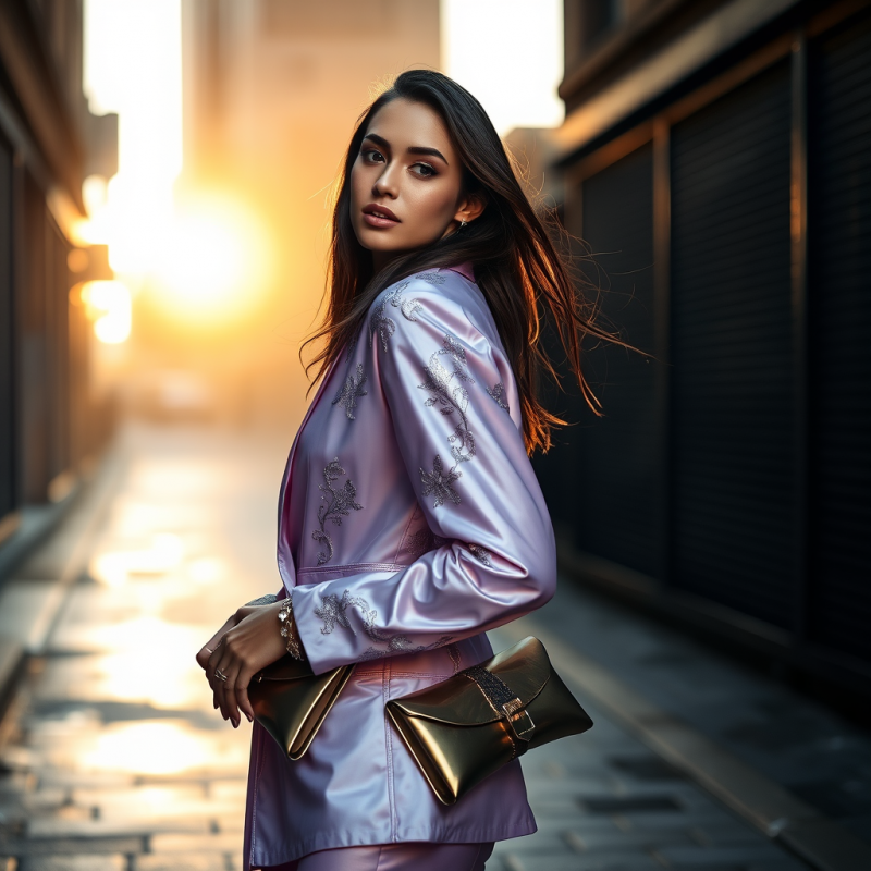 Fashion Model in a Translucent