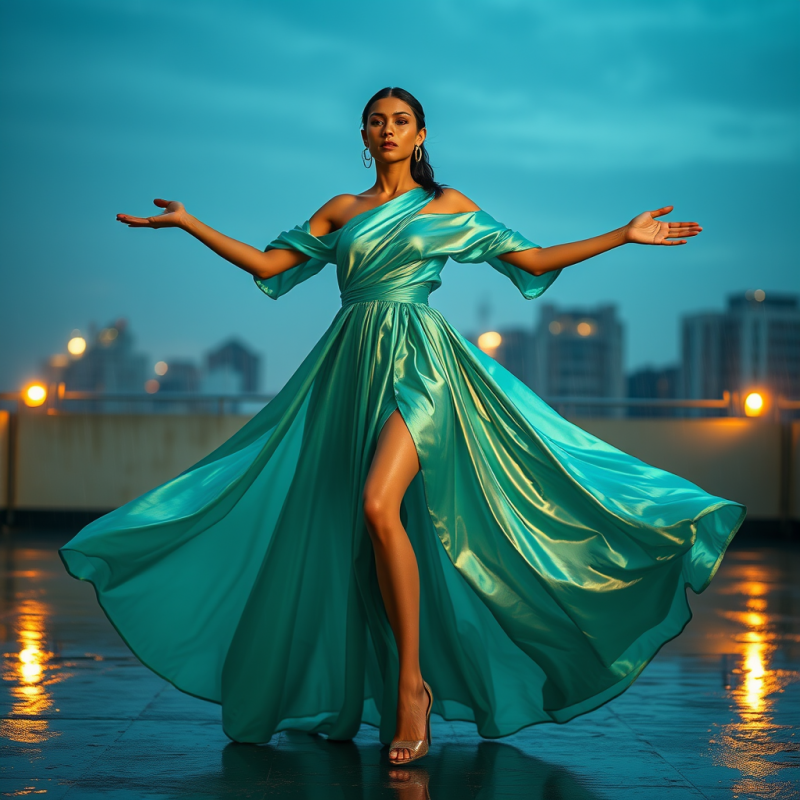 Fashion Model in a Voluminous