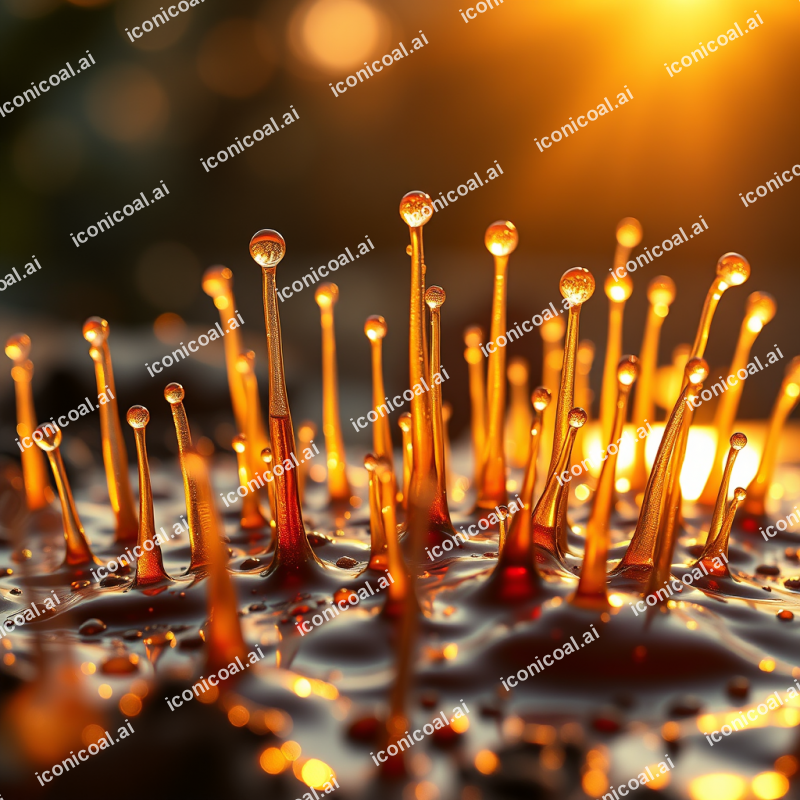 Ferrofluid Spikes Responding To Magnetic Field Forces