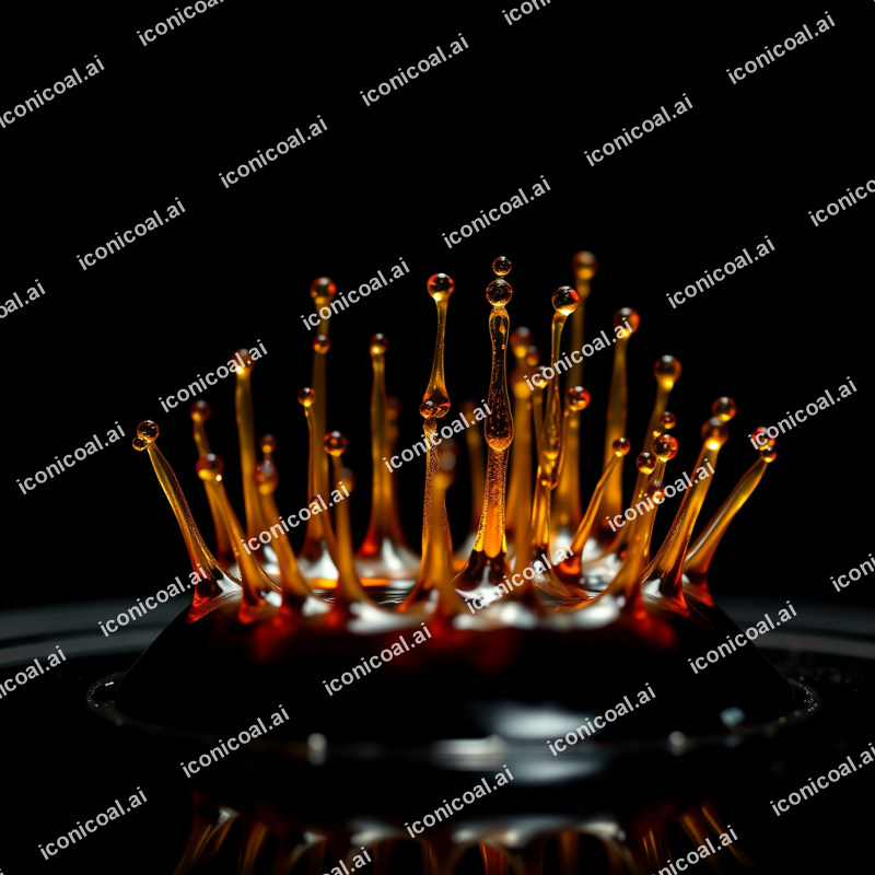 Ferrofluid Spikes Responding To Magnetic Field Forces