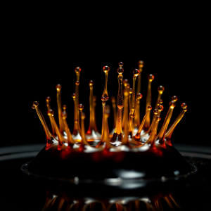 Ferrofluid Spikes Responding To Magnetic Field Forces