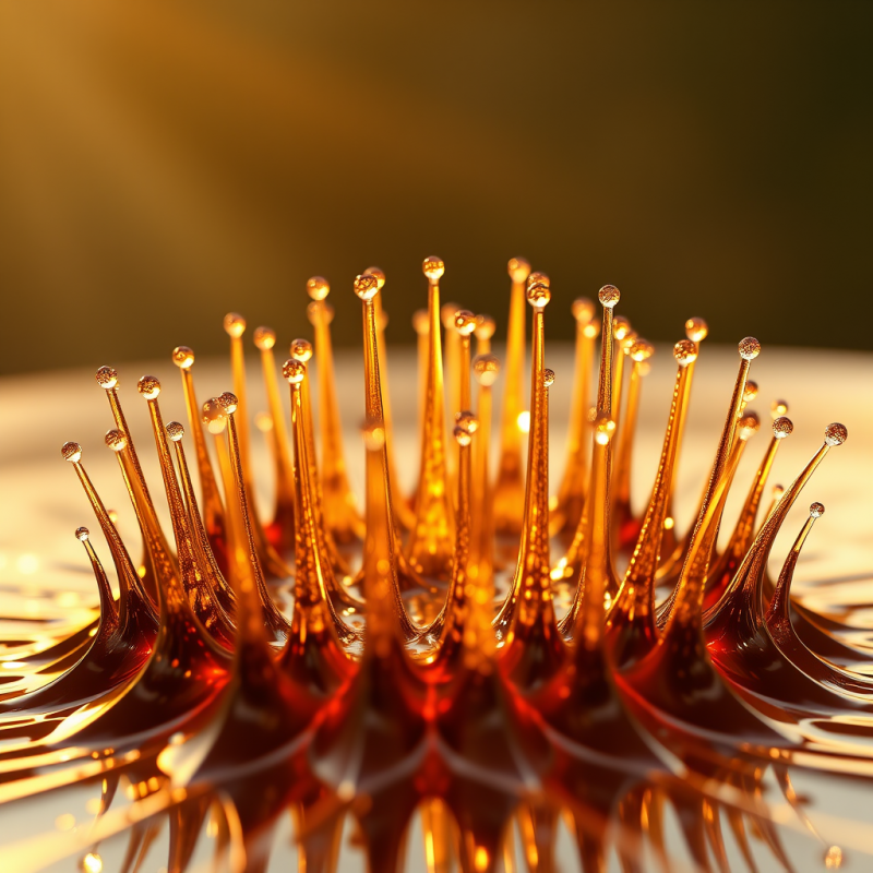 Ferrofluid Spikes Responding to Magnetic Field in Mesmeri...