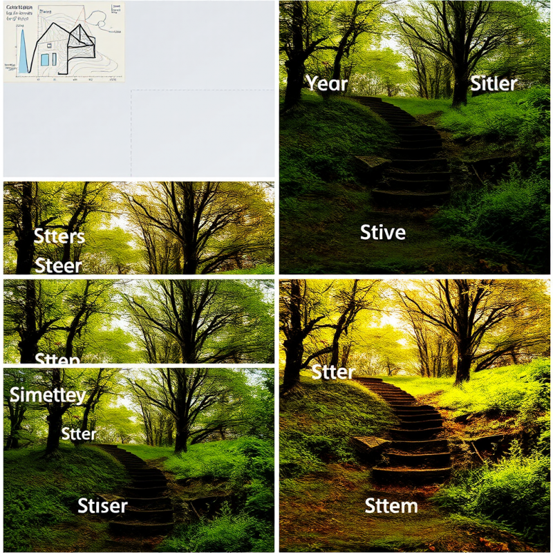 Forest Staircase Through Lush Green Trees