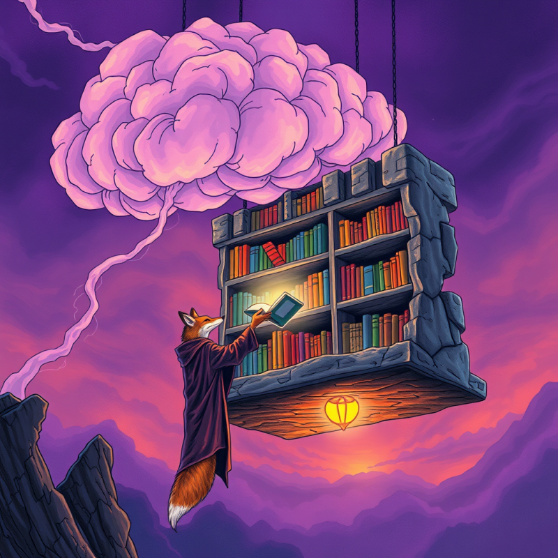 Enchanted Library in the Clouds