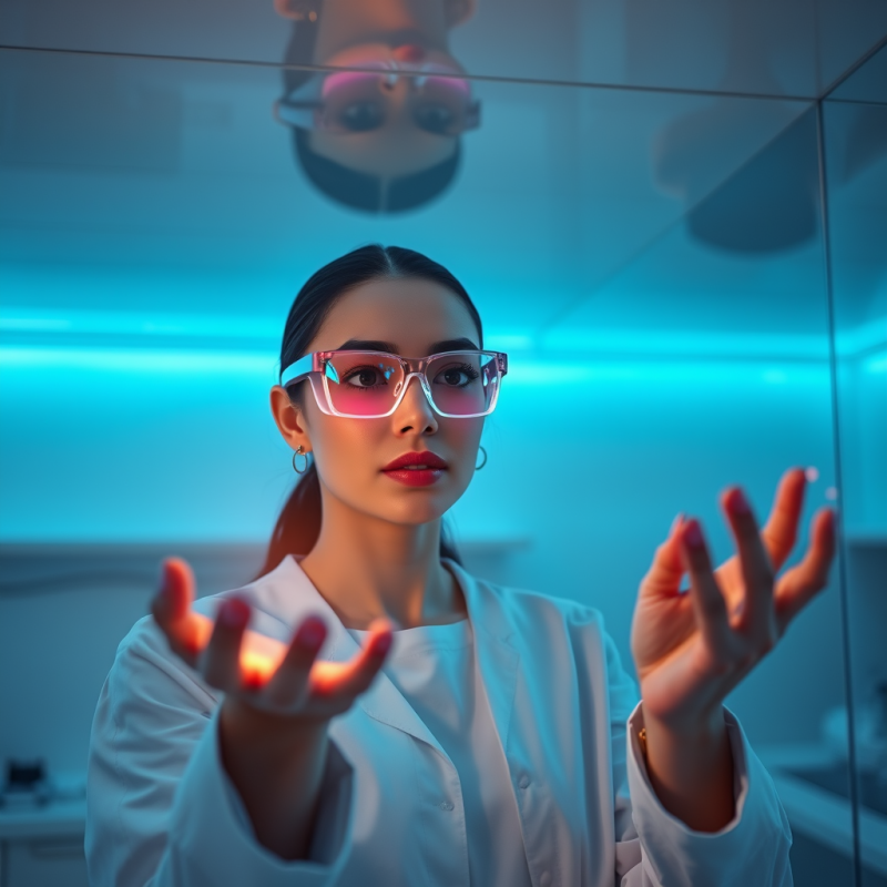 Futuristic Ai Assistant Hologram Glowing in Cobalt and ...