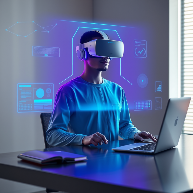 Futuristic Ai Assistant Hologram Glowing in Emerald And...