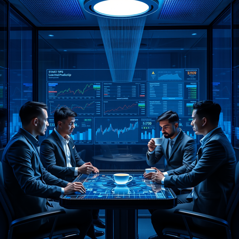 Futuristic Glass-enclosed War Room at 3 Am