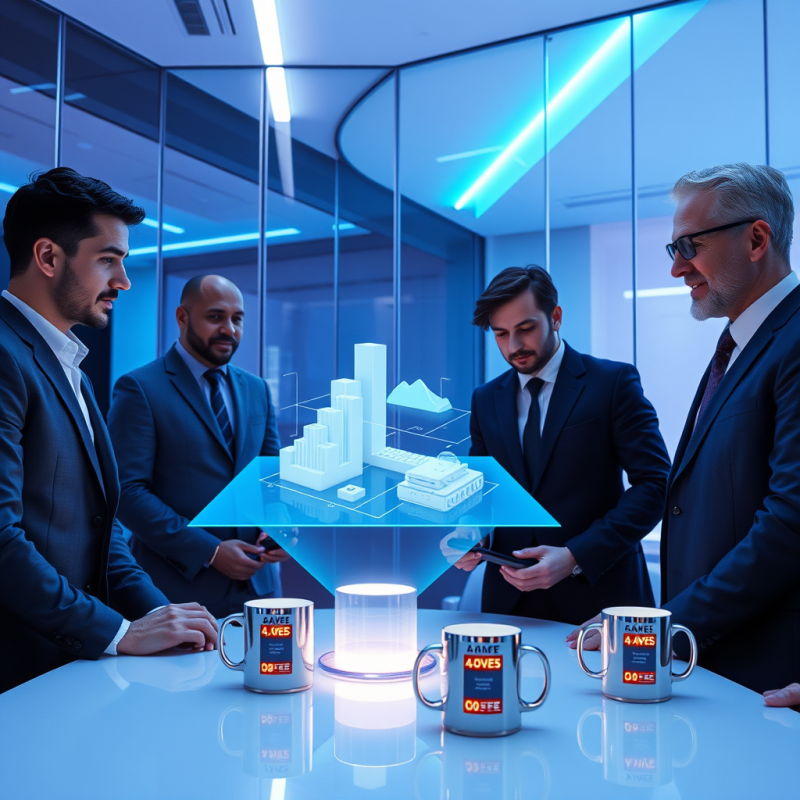 Futuristic Glass-walled Conference Room Bathed in Cool ...