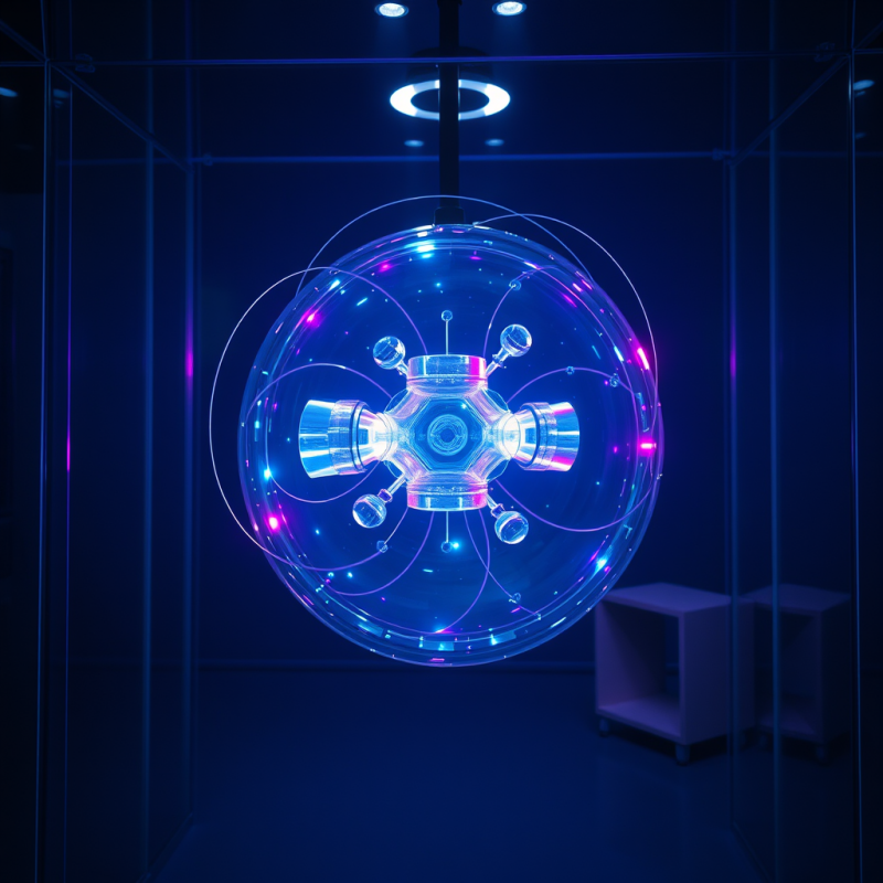 Futuristic Quantum Entanglement Chamber Glowing with Ir...