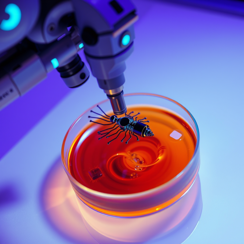 Futuristic Robotic Arm with Glowing Cyan Circuitry Deli...