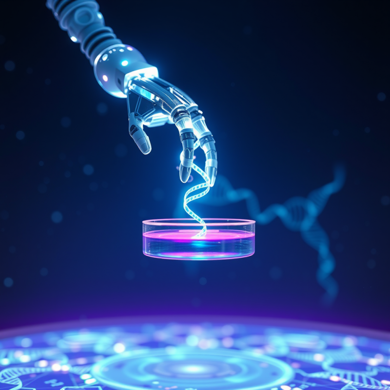 Futuristic Robotic Hand Delicately Manipulates a