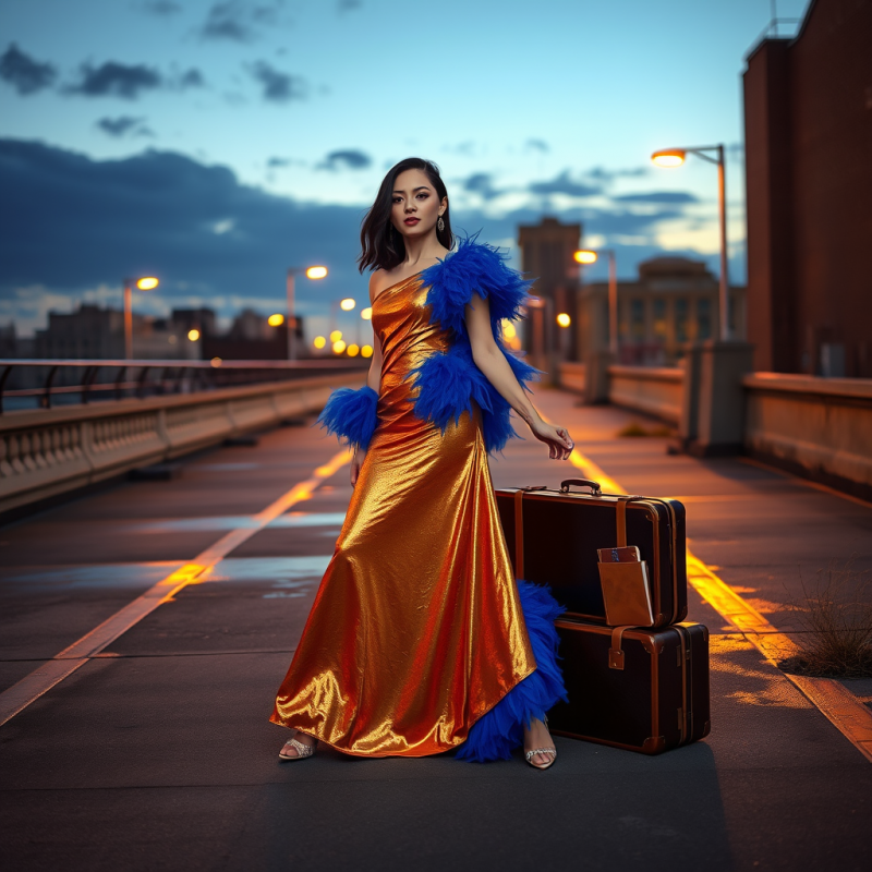 Genderfluid Model in a Shimmering