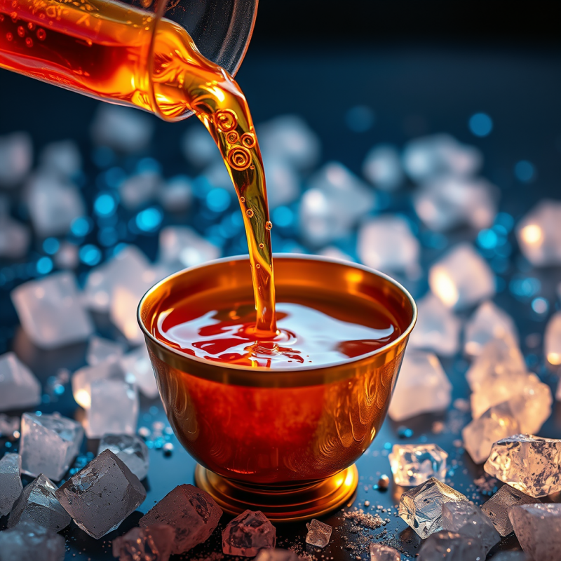 Glowing Amber Liquid