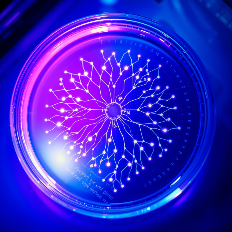 Glowing Circular Interface with a Radiant Network