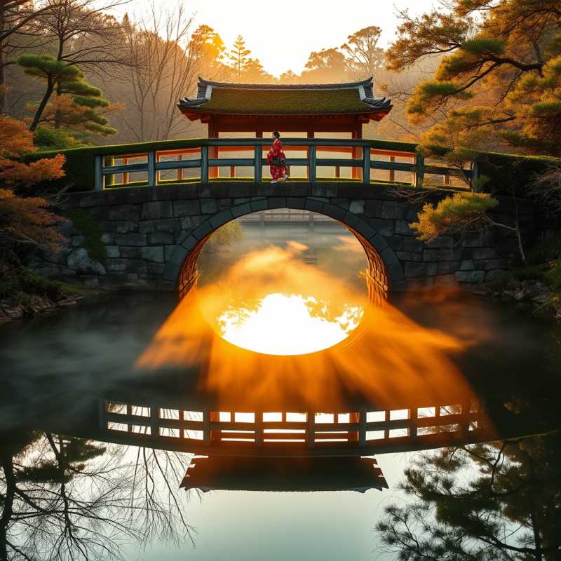 Golden-hour Drone Shot Soaring Low Over a Moss-covered ...
