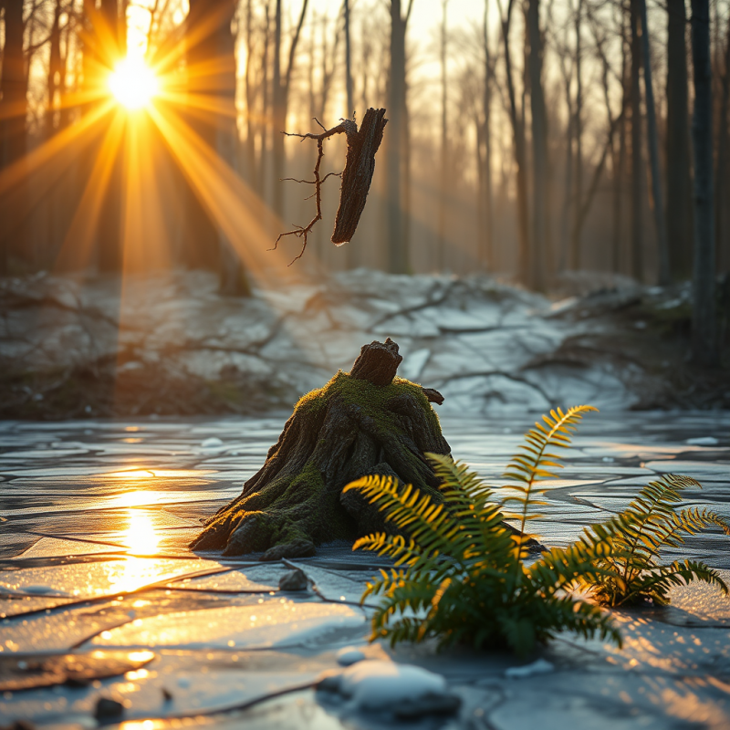 Golden Hour Glow Spills Over a Lone