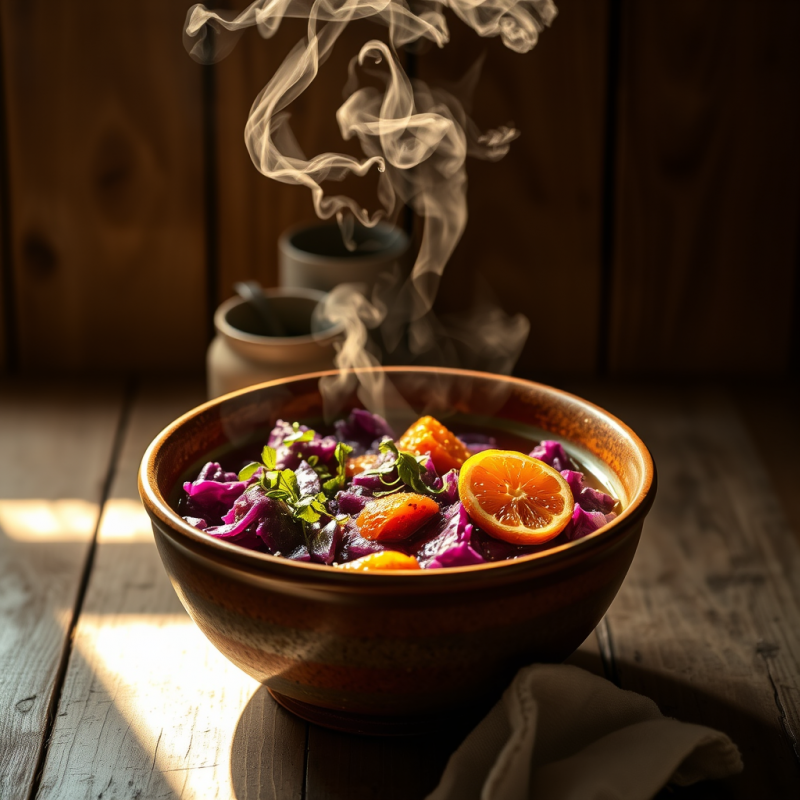 Golden-hour Light Spills Over A Rustic Ceramic Bowl Holdi...
