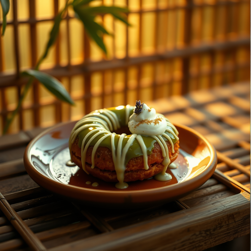 Golden-hour Light Spills Through a Bamboo Lattice Onto a ...