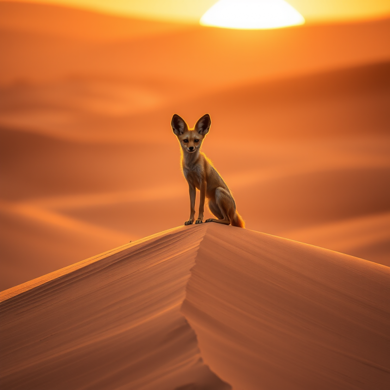 Golden-hour Shot of a Lone