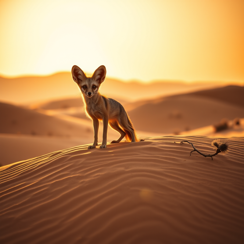 Desert Fox in Golden Light