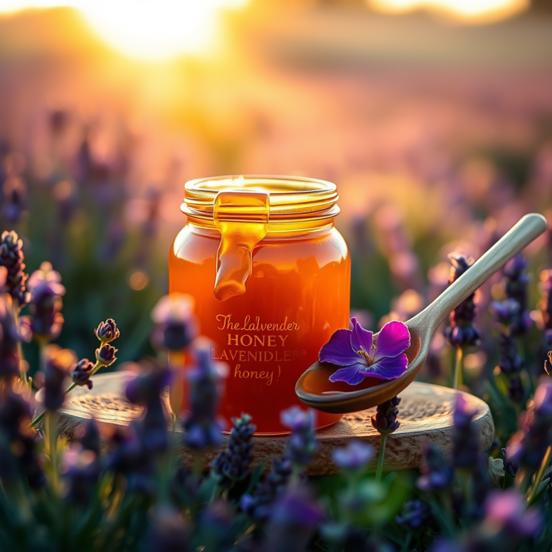 Golden-hour Sunlight Spills Across a Dew-kissed Lavender ...