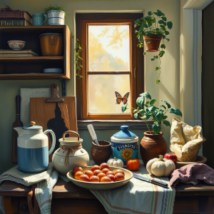 Gouache Painting Of Everyday Objects Still Life