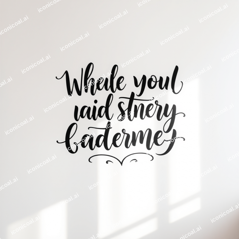 Hand-lettering Calligraphy Artwork Inspirational Quote De...