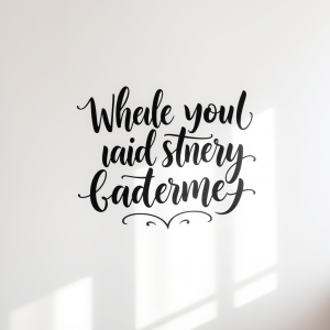 Hand-lettering Calligraphy Artwork Inspirational Quote De...