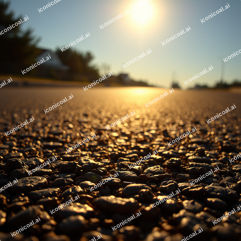 Heat Shimmer Distortion Over Sun-baked Asphalt