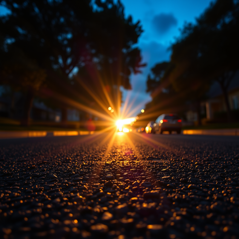 Heat Shimmer Distortion Over Sun-baked Asphalt