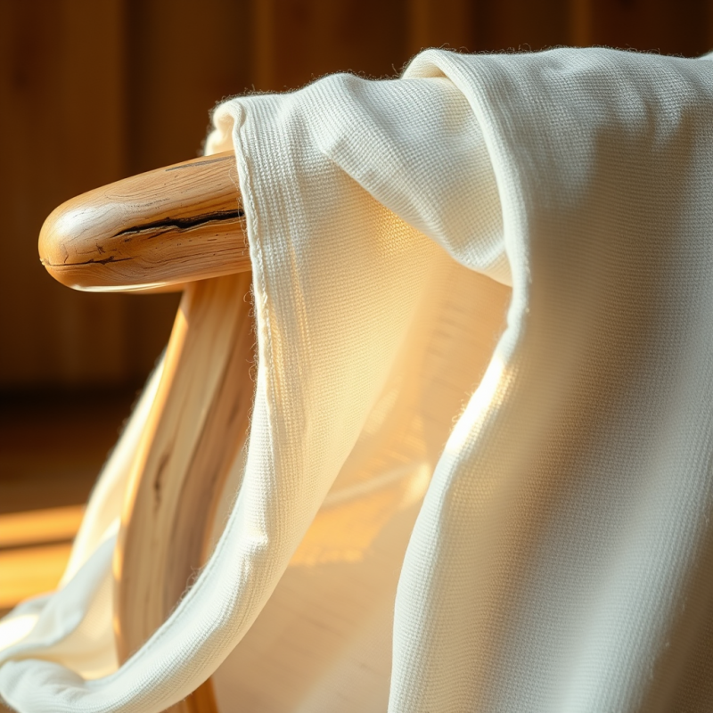 High-resolution Close-up of a Sun-bleached Linen Fabric...