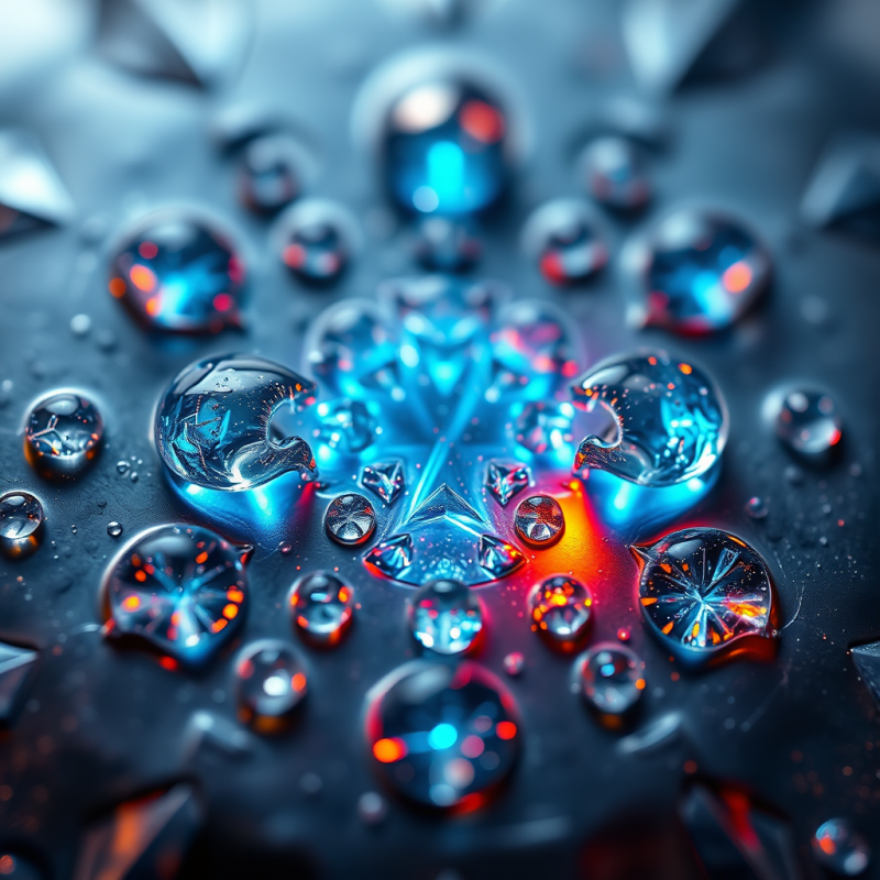 High-resolution Macro Shot of Crystallized Sulfuric Aci...