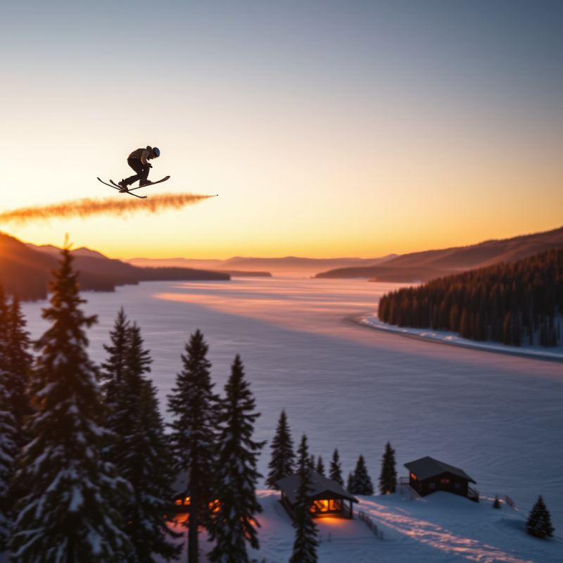 High-speed Drone Shot at Golden Hour