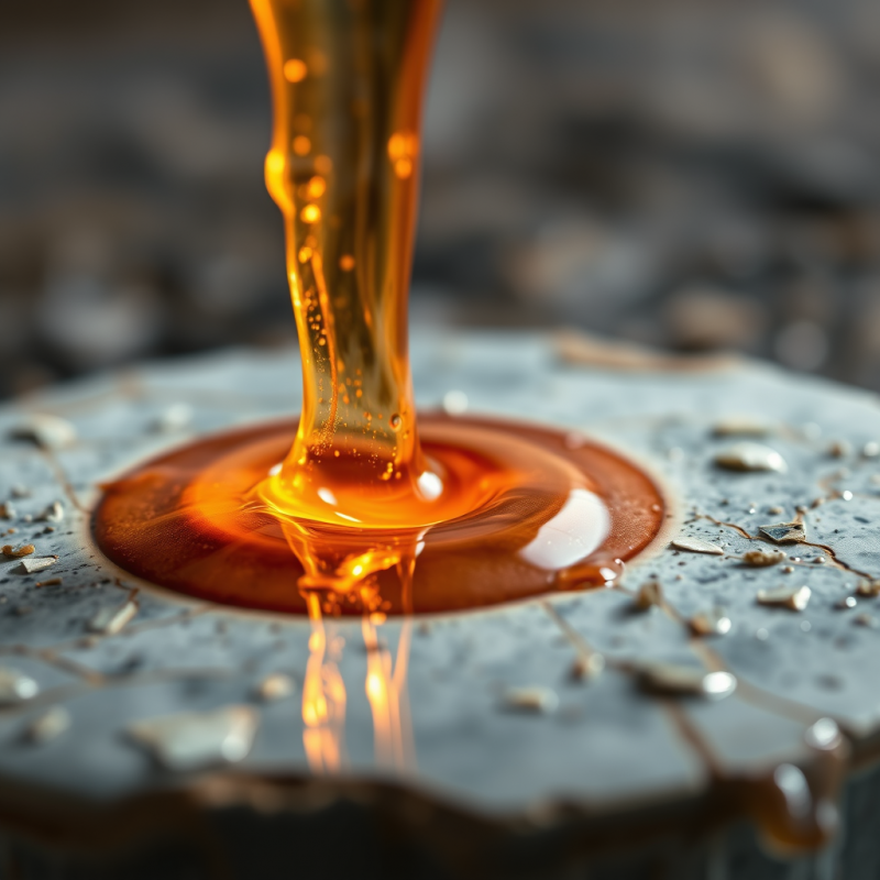 High-speed Macro Shot of Molten Copper Dripping Onto a ...