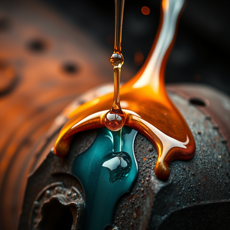 High-speed Macro Shot of Molten Copper Dripping Onto Ox...