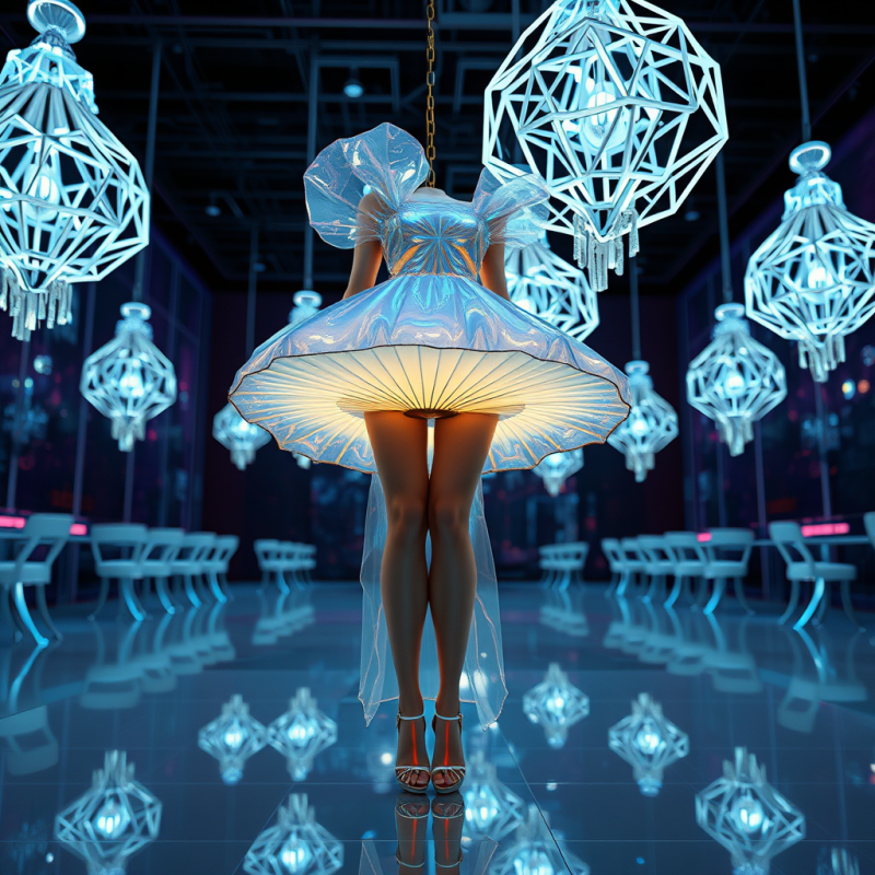 Hyper-realistic 3d-rendered Fashion Model Wearing a Tra...