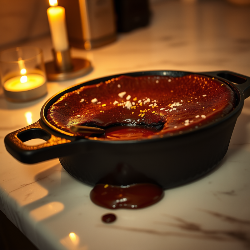 Hyperrealistic Close-up of a Molten Chocolate Lava Cake...