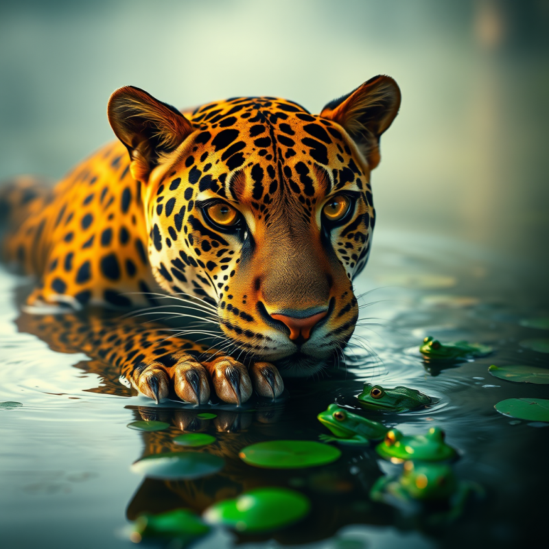 Jaguar with Amber Eyes